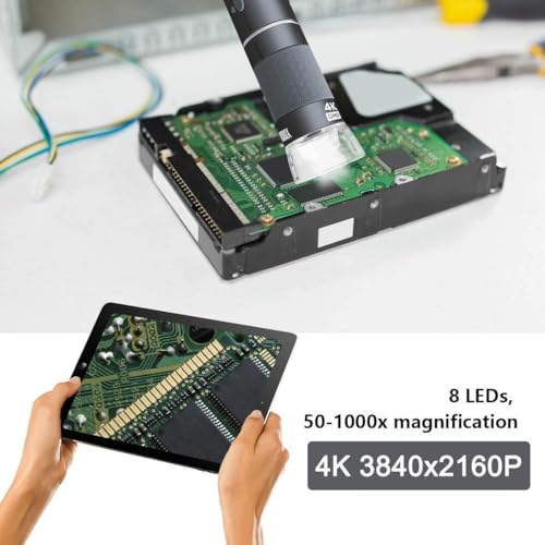 Image of Jiusion 4K WiFi USB Digital Handheld Microscope with Professional Stand