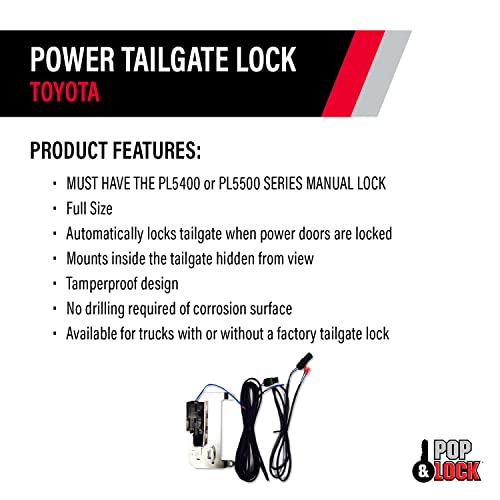 Pop & Lock Pl8525 Power Tailgate Lock For Toyota Tacoma (Power Lock Add-On Kit) #TOP1