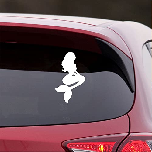 Image of Beautiful Mermaid 1 (White) (Set Of 2) Premium Waterproof Vinyl Decal Stickers For Laptop Phone Accessory Helmet Car Window Bumper Mug Tuber Cup Door Wall Decoration