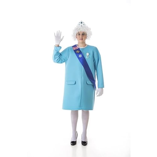 Creaciones Llopis Disfraz de Reina Isabel II para Hombre, Disfraz de La Reina de Inglaterra para Adulto (Talla L) Cover