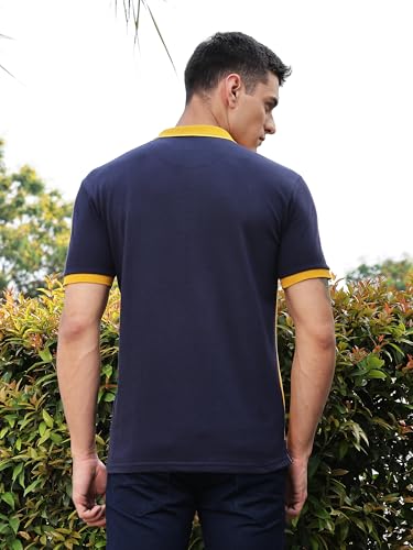 Image of Thomas Scott Men's | Typography | Polo Collar | Regular Fit | Cotton Blend | Knitted | Casual Tshirt