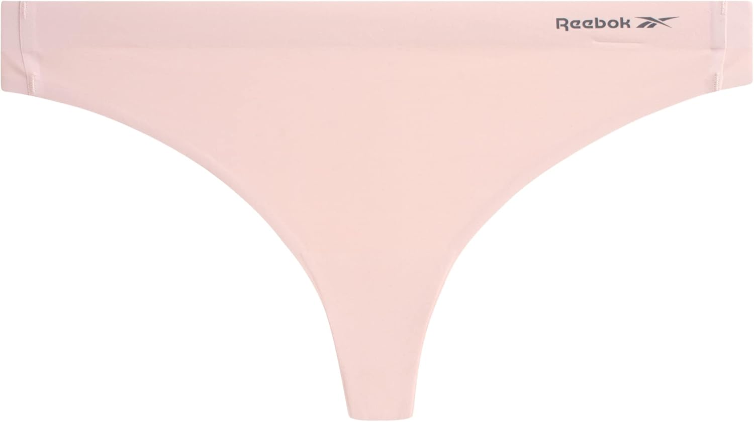 Reebok Womens Thong Underwear - 4 Pack or 8 Pack Breathable Stretch Performance Sexy Seamless Thong Panties for Women (S-XL) - Image 5