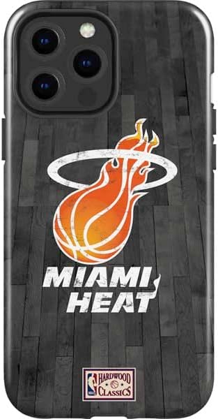 Skinit Impact Phone Case Compatible with iPhone 14 Pro Max - Officially Licensed NBA Miami Heat Hardwood Classics Design