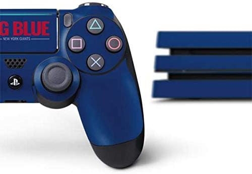 Skinit Decal Gaming Skin compatible with PS4 Pro Console and Controller Bundle - Officially Licensed NFL New York Giants Team Motto Design