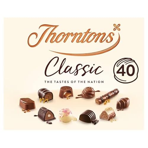 Thorntons Classic Collection, Chocolate Hamper Valentine's Day Gift Box, Celebration of British Tastes, Assorted Milk, White and Dark Chocolates, Pack of 1 x 449g