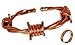 Produktbild The Online Bazaar Magnet Kupfer Stacheldraht Armband mit glatte Oberfläche Kupfer Magnetring Kombi Geschenkset - MEDIUM ring size : 19-21mm