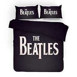 NICHIYO The Beatles Parure de lit – Housse de couette et taie d’oreiller, microfibre, impression numérique 3D, 3 pièces… - Les Beatles, Paul McCartney, John Lennon, RIngo Starr, George Harrison