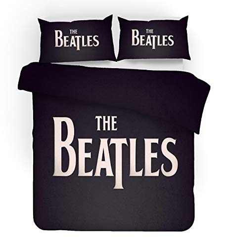 NICHIYO The Beatles Parure de lit – Housse de couette et taie d’oreiller, microfibre, impression numérique 3D, 3 pièces… - Les Beatles, Paul McCartney, John Lennon, RIngo Starr, George Harrison NICHIYO The Beatles Parure de lit – Housse de couette et taie d'oreiller, microfibre, impression numérique 3D, 3 pièces…