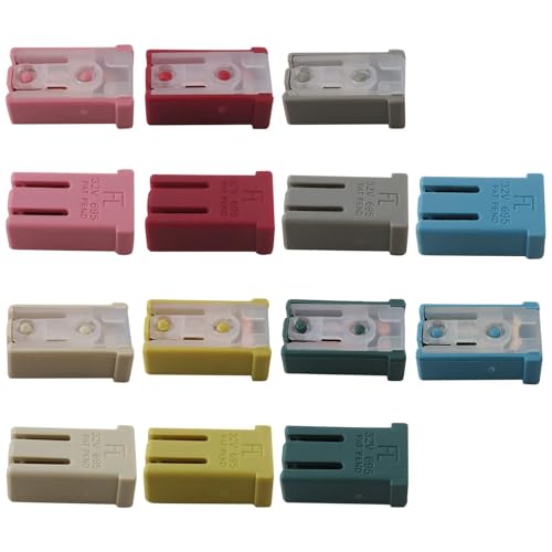 Kit de 14 fusibles automotrices mini MCASE tipo cartucho, 15 A, 20 A, 25 A, 30 A, 40 A, 50 A, 60 A, 32 V miniatura 2