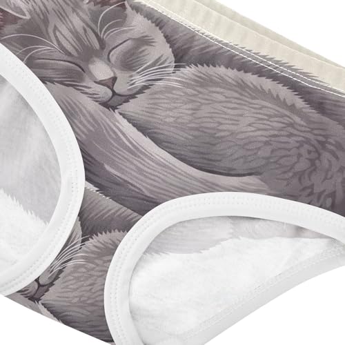 Girls Underwear Toddler 2t Cotton Panties Little Girl Colorful Briefs Undies Kids Gray Cat4