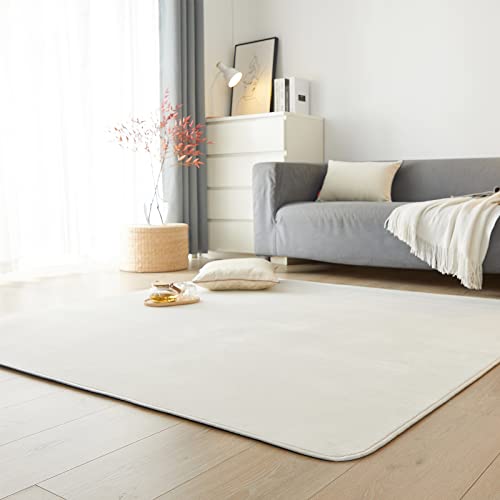 CYMorning ラグ カーペット 夏用 接触冷感 洗える 無地 抗菌 防臭 ひんやり 冷たい ラグマット オールシーズン じゅうたん リビングマット 四角 床マット 防音マット 絨毯 らぐまっと