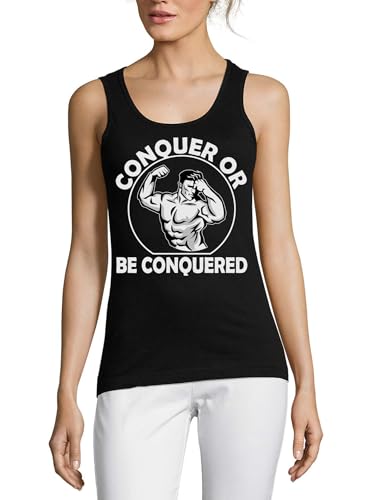 Débardeur noir femme Conquer Or Be Conquered Flex vêtement sport coton