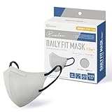 アイリスオーヤマ(IRIS OHYAMA) 立体マスク ふつう 20枚入 ニュアンスグレー×ナイトブルー DAILY FIT MASK Filter+ 息がしやすい 小顔 ふんわり耳紐 バイカラー
