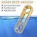 AGOOL Fishing Heavy Swivels, 12pcs Stainless Steel Saltwater Swivels High Strength Swivel Connectors Fishing Tackles for Big Game Brass Barrel Heavy Duty Wind on Swivels for Sea Ocean Fishing