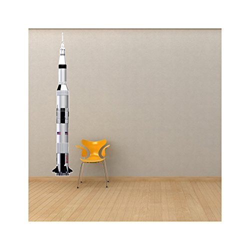Miniatura 1 de Saturn V Rocket - Extra Large 6 foot Tall Wall Decal - 72" tall x 12" wide
