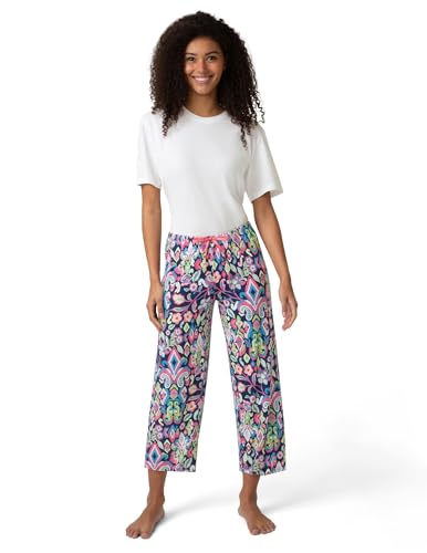 Image of HUE Women's Spring Pajama Separates Soft Whimsical Print Pjs with Flowers, Animals, Garden Themed Pjs, Cocktails