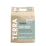 Terra Training Pants Size 6: 85% Plant Based Pull-Up Style Diapers, Ultra-Soft & Chemical-Free for Sensitive Skin, Superior Absorbency, Perfect Overnight Diapers, for Toddlers 35+ Pounds, 12 Count