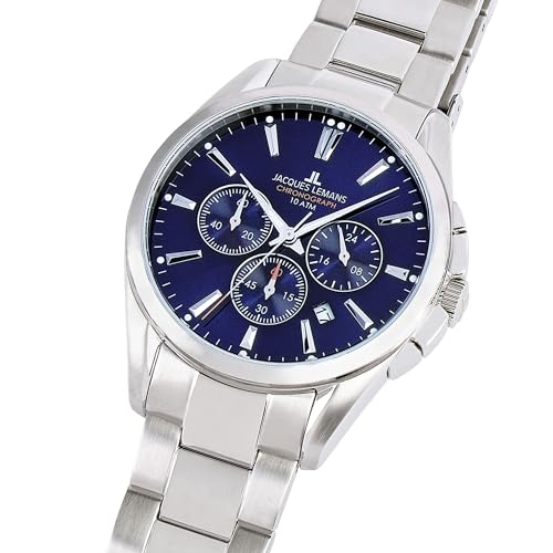 Chronographe pour homme Jacques Lemans Derby la montre précise qui ne raye pas