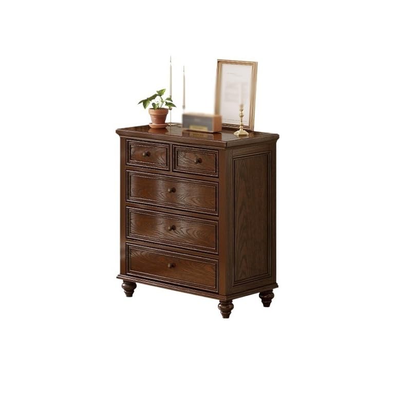 MIROOOO Mesita de Noche Cómoda de Madera Maciza for Dormitorio, Mueble de Almacenamiento Retro for Sala de Estar, cómoda for Dormitorio Principal Mesas Auxiliares Mesita de Noche para Dormitorio