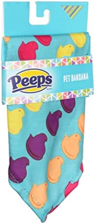 Peeps for Pets Chick Rainbow Print Dog Bandana, X-Small/Small | Small Dog Bandana Officially Licensed Peeps Pet Product | Cute, Soft, Machine Washable Dog Apparel & Accessories for All Dogs (FF10308)