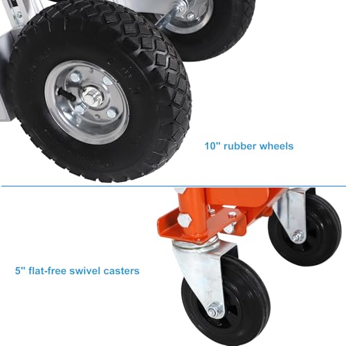 Carretilla plegable 4 en 1 aluminio 770 lb ruedas goma miniatura 3