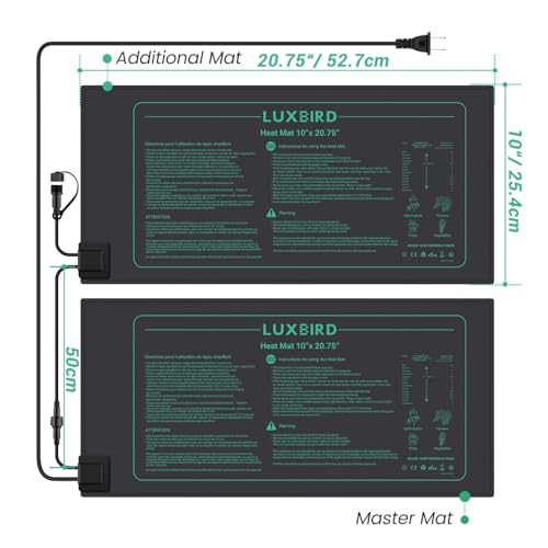LUXBIRD 6 Pack Daisy Chain Seedling Heat Mats for Indoor Plants, Greenhouses, Germination, Hydroponic Garden, IP67 Waterproof Durable (LB-HMDC-06) by Luxbird - Image 2