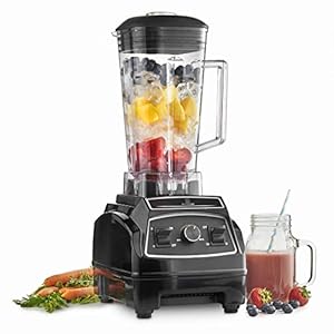 MisterChef Multi Speed Smoothie Blender / 2200W with 2L BPA-Free Tritan Container I 45000 RPM 8 Stainless Steel Blades for Ice/Soups/Nuts/Smoothie/Juices, Energy Class A+++, Black