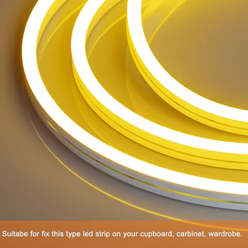 MECCANIXITY Rope Light Mounting Clips, Wall Channel Mounting Holder Accessories for 12mm to 13mm LED Neon Strip, Stainless Steel, Pack of 50