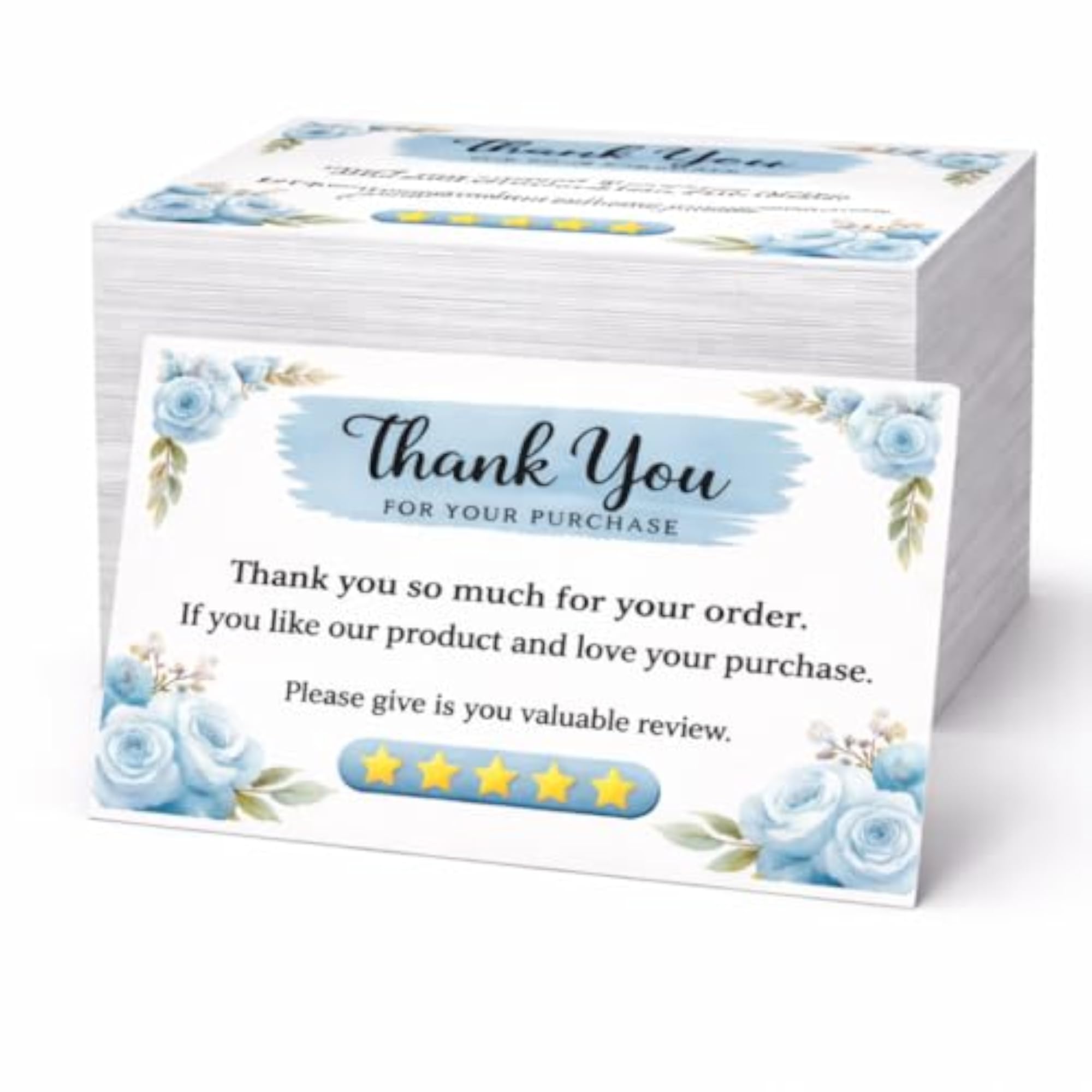 Thank You Cards for Small Business, Floral Appreciation Cards