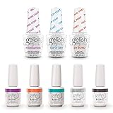 Gelish Terrific Trio Essentials Soak Off Gel Nail Polish Kit with Gelish Mini Petal Collection Set...
