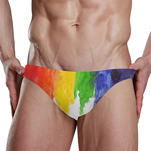 RURUTONG Men's Sexy Bikini Swimsuit Swimwear Quick Dry Print Briefs