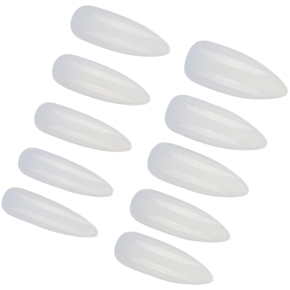 POPETPOP 600pcs Water Drop Shape Artificial Nail Tips for Manicure, Easy to Apply and DIY Nail Art, Abs Material, Fashion Style, for Holiday Events and Party Use