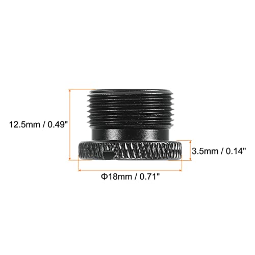 PATIKIL Mic Stand Adapter 3/8 Female to 5/8 Male Aluminum Alloy Mic Screw Adapter for Microphone Tripod Stand Black 2 Pack - Image 2