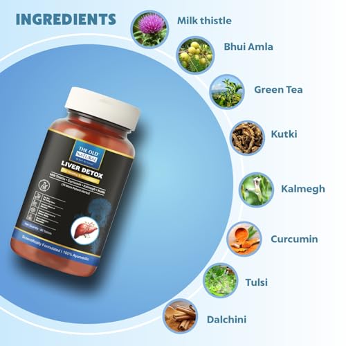 Image of Liver Detox | Ayurvedic Herbal Supplement with 14 Traditional Herbs | Supports Healthy Liver & Digestion | - 120 Tablets (Pack of 2)