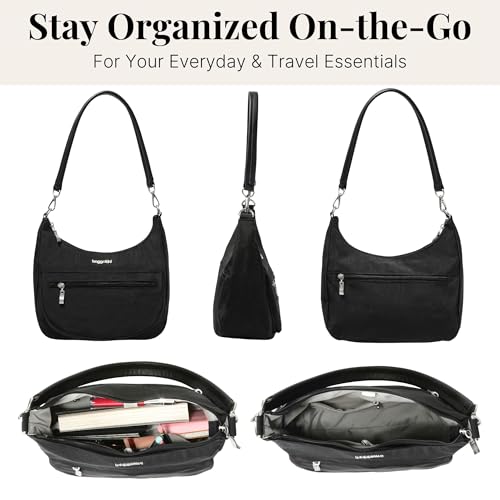 Image of Baggallini Modern Pocket Half Moon 11 inchx10.5 inch Shoulder Women W /Replaceable Straps Converts to Crossbody Bag