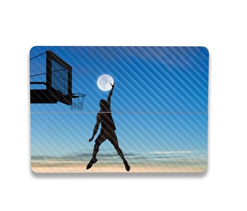 Image of MightySkins Carbon Fiber Skin Compatible with Microsoft Surface Laptop Studio 2 (2023) Full Wrap Kit - Moon Dunk | Protective, Durable Textured Carbon Fiber Finish | Easy to Apply | Made in The USA