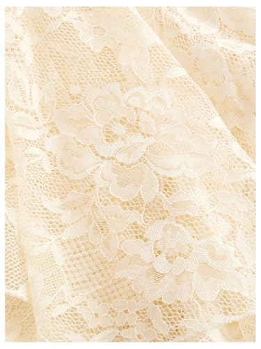 Verdusa Women's Western Lace Layered Ruffle Skirt Vintage High Low Maxi Skirts4