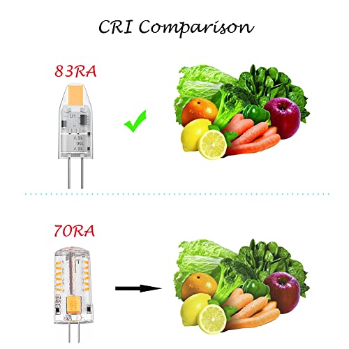 Yuiip No Flicker Led G4 Bulb Bi-Pin Base 2700K Warm White Light Bulb, Dustproof 12V 10W Halogen Replacement (2Rd Generation Shockproof Ac/Dc Lamp) For Landscape Rv 10 Pack #TOP5