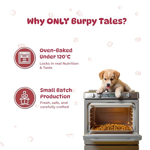 Image of Burpy Tales Dry Dog Food for Puppies - 100GM, Baked Chicken and Meat Kibble for Large & Small Breed Dogs, Real Meat & Fresh Vegetables for Active Nutrition, Kibbles with Zero Artificial Preservatives