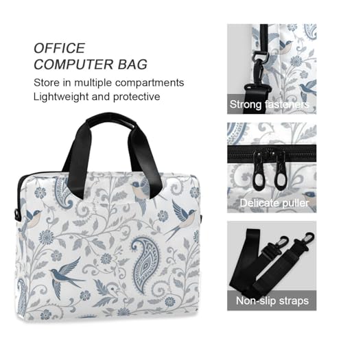 Funda para portátil con asa y correa 15.6 pulg gris azul miniatura 6