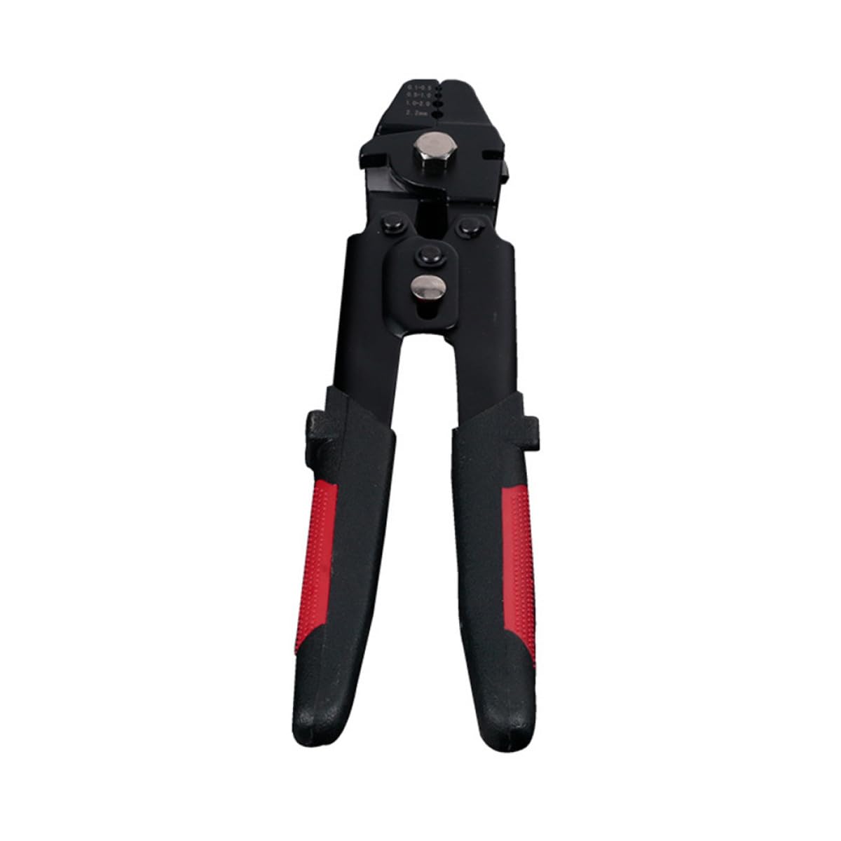 Pinza Crimpatrice per Funi Metalliche, 4 Posizioni di Crimpatura | M1.2 M1.5 M2, Set con 180 Manicotti in Alluminio a Doppia Canna, Impugnatura Antiscivolo