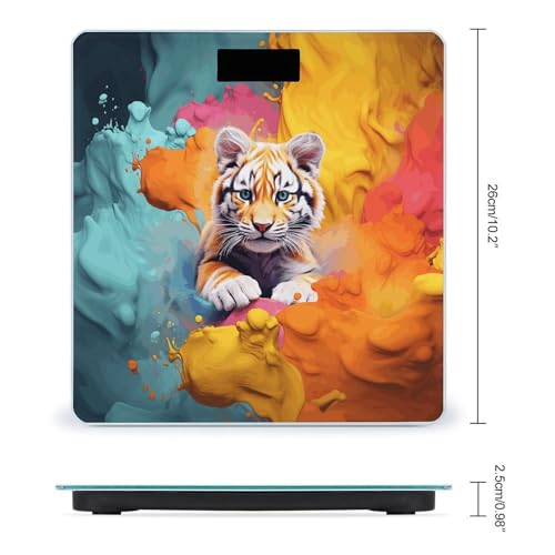 Báscula Digital de Baño con Pantalla LCD y Plataforma de Vidrio Templado miniatura 2