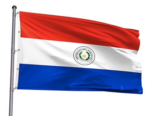 Paraguay 12x18 ft flag - 100% polyester with 5 grommets