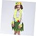 COLLBATH Colorful Adjustable Leaf Skirt with Floral Accents for Hawaiian Luau Parties Realistic Jungle Costume for Beach Performances and Celebrations Great Fit for All