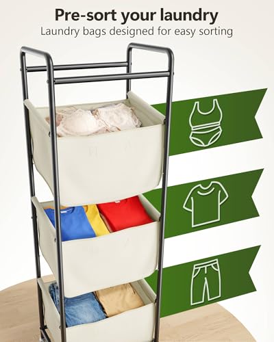 3-Section-Laundry-Sorter-with-Removable-Bags-120L-Rolling-Vertical-Laundry-Hamper-Stackable-Laundry-Baskets-organizer-for-Bathroom-Apartment-Dorm-Beige-With-Wheel