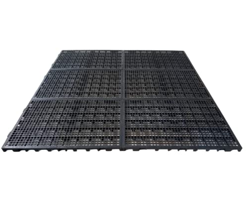 Marwell Industrial 20 Pisos Plástico Preto Estrado Pallet 50x25cm