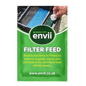 Envii Filter Feed – Pond Filter Starter Bacteria Treatment, Boosts Beneficial Bacteria Activity, Safe for All Fish & Wildlife – Treats 20,000 Litres