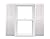 Homeside Open Louver Vinyl Shutters (1 Pair) 14-1/2in. x 55in. - 930 White