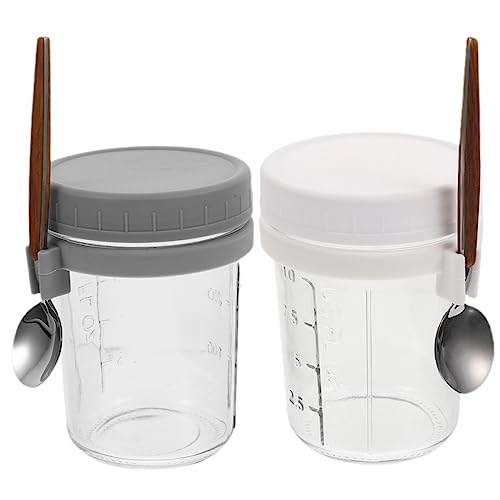 Cabilock 2juegos Taza De Desayuno Portátil Taza De Avena Duradera Frasco De Avena Con Cuchara Hermeticidad Cabilock 2juegos Taza De Desayuno Portátil Taza De Avena Duradera Frasco De Avena Con Cuchara Hermeticidad