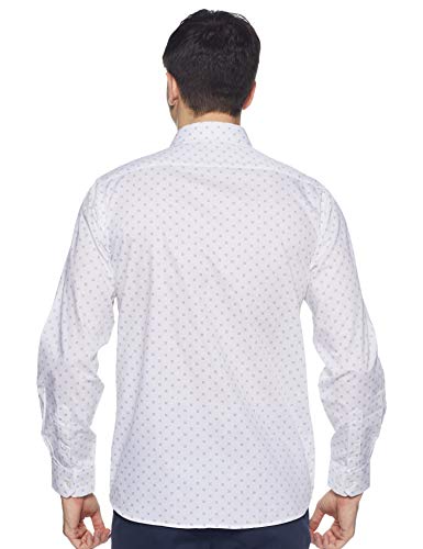 Image of Amazon Brand - Symbol Men's Printed Regular Casual Shirt (AW20-SYM-FS-AOP White 7 48)
